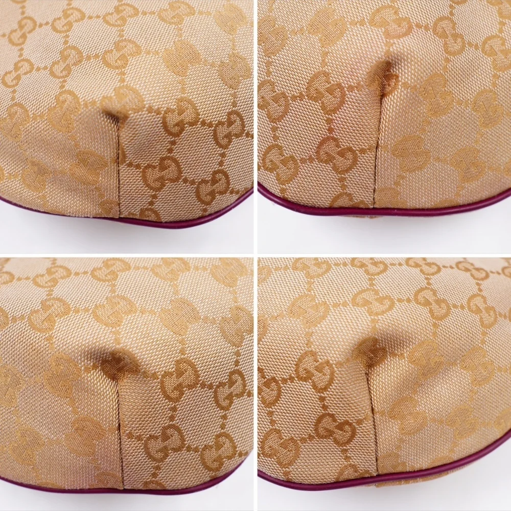 (MT388) GUCCI Monogram Web Halfmoon Crossbody Bag - Picture 12 of 16